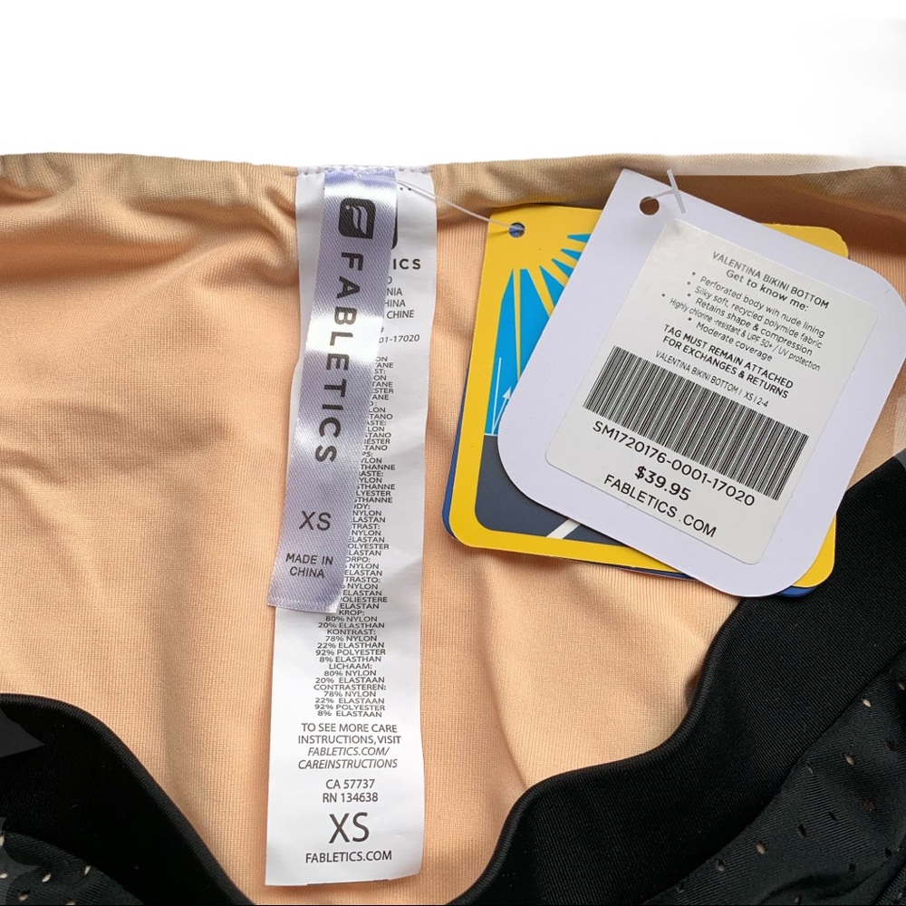 Fabletics Valentina Black Bikini Bottom X-Small - Picture 5 of 5